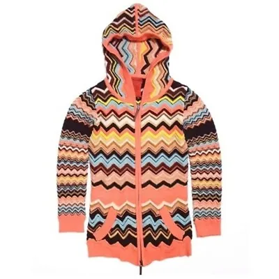 Nwt Missoni For Target Girls Hooded Zig Zag Zip Up Sweater Medium Large X-large • $29.95