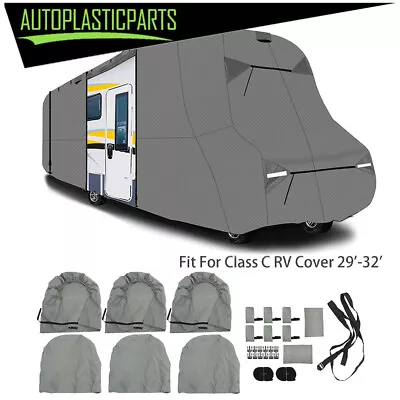 Motorhome Trailer Camper Waterproof Dustproof Cover 6-Ply For 29'-32' RV Class C • $173.18