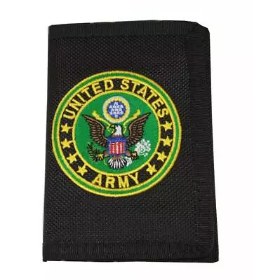 United States Army Logo Nylon Hook & Loop Wallet • $12.50