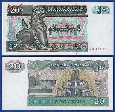 Myanmar 20 Kyats UNC MINT FREE SHIPPING • $0.99