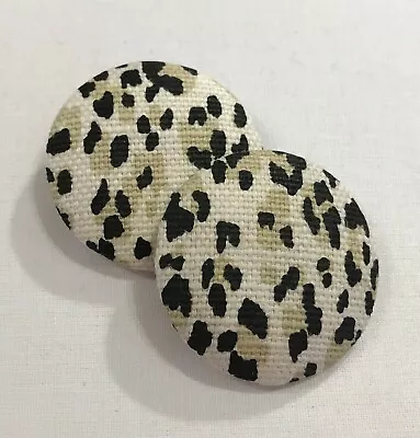 Two Quadrille Taupe Black  Bonaparte  Leopard Print Custom Covered Buttons • $9.60