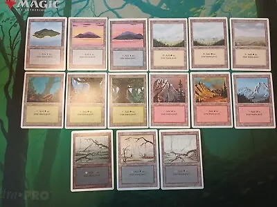 Magic The Gathering Revised Basic Land Set X15 All Pictures 3rd Edition Mtg Nm • $9.79