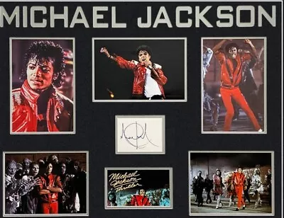 Michael Jackson Thriller Montage Signed Framed Photo Print 6 X 4 Charity Listing • £7.99