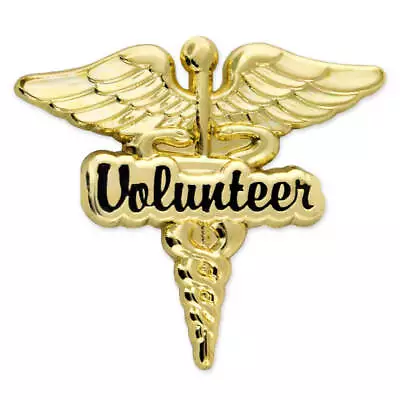 PinMart's Gold Plated Volunteer Caduceus Medical Lapel Pin • $7.47