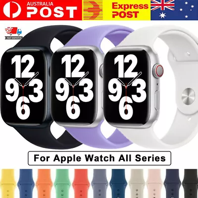 Apple Watch IWatch Sports Band Strap Series 9 SE 8 7 6 5 4  38 40 41 42 44 45 49 • $4.99