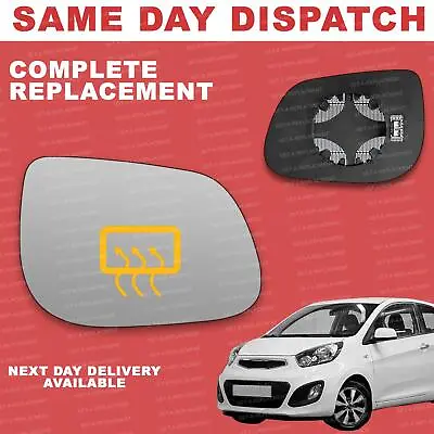 Kia Picanto Right Driver Wing Mirror Glass 2011-2023 Door Side Heated • $32.05