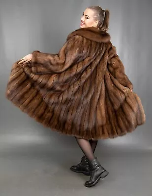 2919 Gorgeous Real Russian Barguzin Sable Fur Coat Jacket Long Beautiful Size M • £3613.44