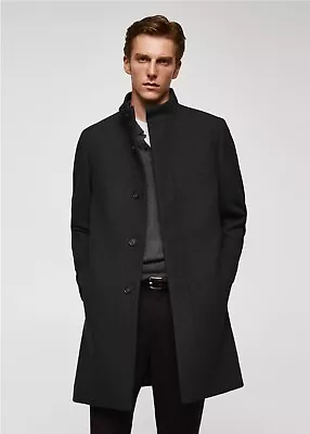 Zara Man Men's Size XXL Black Zip/Button Front Jacket Overcoat Polyester EUC  • $87.50