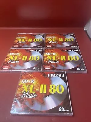 £8.99 • Buy MAXELL CD-R80 XL-II 80 Mins MUSIC AUDIO  RECORDABLE DISCS X 5 CD-R NEW & SEALED