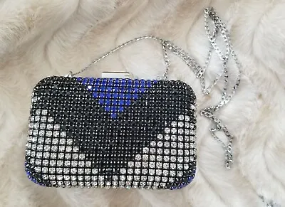 $55.19 • Buy Zara Rhinestone Snap Clutch Handbag