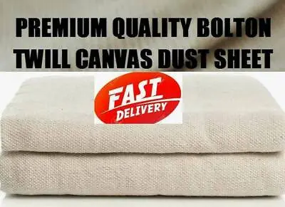 Cotton Dust Sheet Heavy Duty Large Professional Quality DIY Decorating Sheets  • £9.23