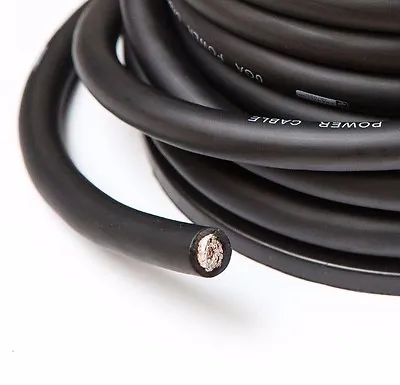 4 Gauge Cca Black Power Cable 4 Awg Copper Clad Aluminium Wire Per Metre • £4.49