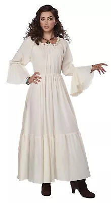 Medieval Renaissance Peasant Chemise Dress Medieval Adult Costume (Beige) • $48.88