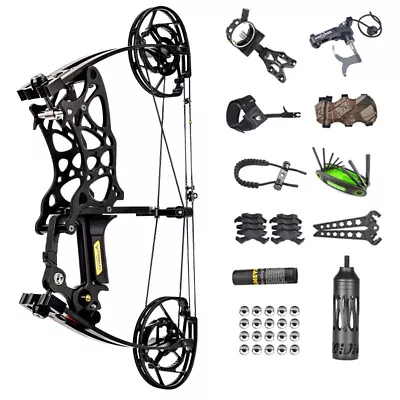 Archery Compound Bow 35-70lbs 17  Arrows Steel Ball Catapult Hunting Fishing • £662.99