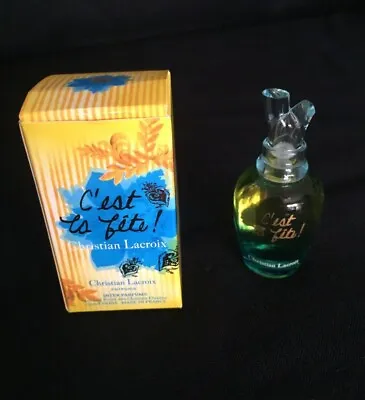 Vintage C'est La FÊte Christian Lacroix Edp Miniature 4ml Perfume Bottle In Box • £8