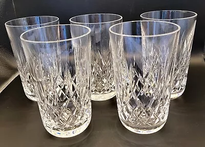 5 Waterford Irish Crystal Lismore 5  Tumblers Highball Glasses 12 Oz Mint • $149.50