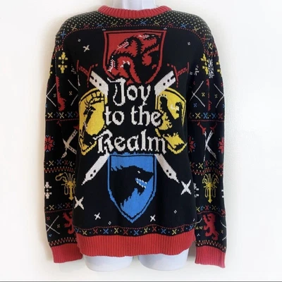 $25 • Buy HBO Game Of Thrones Joy To The Realm Holiday Christmas Sweater Women’s Size M