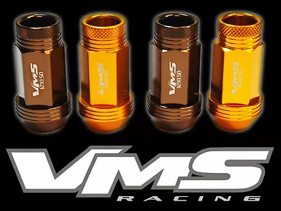 Vms Racing 8pc 48mm Premium Extended Wheel Lug Nuts 12x1.5 Bronze & Gold Mix Gz6 • $29.88