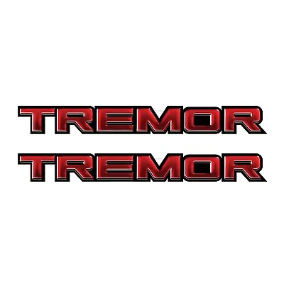 Ford F150 F250 Tremor Package Truck Bed Side Decal Black Metal Red • $21.99