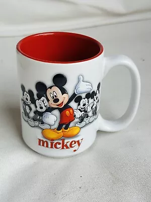 Disney Parks Authentic Original 3D Iconic Mickey Mouse Coffee Mug Cup Red White • $16.99