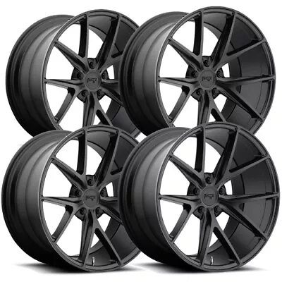 (Set Of 4) Staggered Niche M117 Misano 22  5x114.3 +38mm Matte Black Wheels Rims • $1898