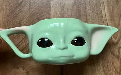 Baby Yoda 3D Face Big Ears Mug Cup Disney Star Wars Mandalorian Child Grogu • $9.99