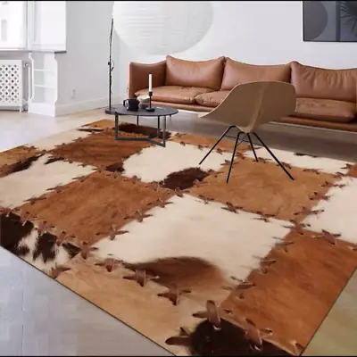 Modern Imitation Cowhide Animal Skin Carpet Home Decor Zebra Pattern Room Carpet • $97.24