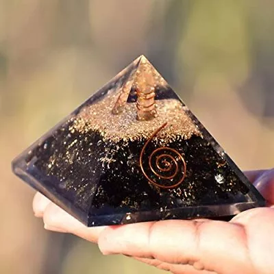 Extra Large(75mm) Black Tourmaline Crystal PyramidMeditationReiki Healing EMF • $19.99