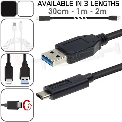 USB 3.1 / 2.0 Type C Sync & Charge Power Cable Lead For Samsung Note 20 10 9 8 • £3.95