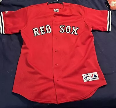 Boston Red Sox MLB Baseball Jersey By Majestic Size L Stitched • $9