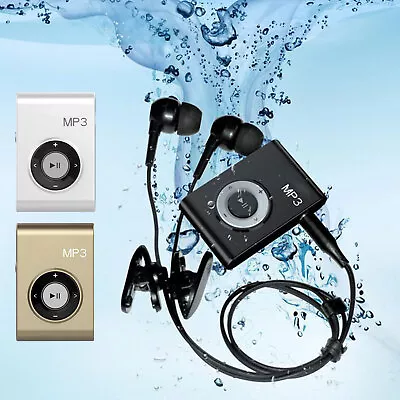 MP3 Player + Earphone FM For Surfing Earphone Clip Mp3 For Swimming Waterproof • $27.38