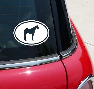 Euro Quarter Horse Race Graphic Decal Sticker Car Wall Oval NOT Two Colors • $2.98