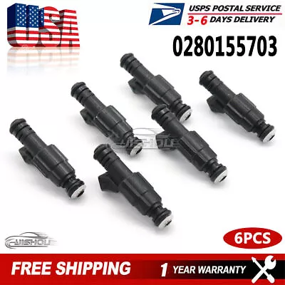 New 6PCS 0280155703 Fuel Injector For Cherokee Grand Jeep 5.9L 5.2L V8 1993-98 • $33.49