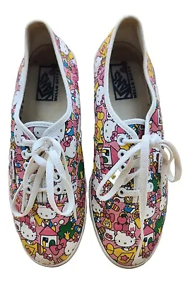 VANS- Hello Kitty- Lace Up Canvas Shoes Skater Women's 8 Men's 6.5 GREAT • $29.50