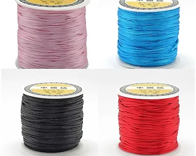 £8.19 • Buy  1mm Satin Nylon Cord Nylon Chinese Knot Shamballa Macrame  DIY Beading Thread
