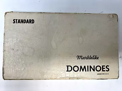 Vtg Puremco Marblelike Dominoes Black Standard No. 616 Waco Texas Made In USA  • $14.99