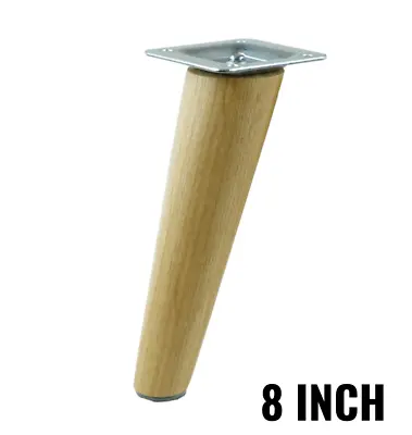 8'' Wooden Furniture Legs Feet Replacement Sofa Stool Couch Cabinet  • £6