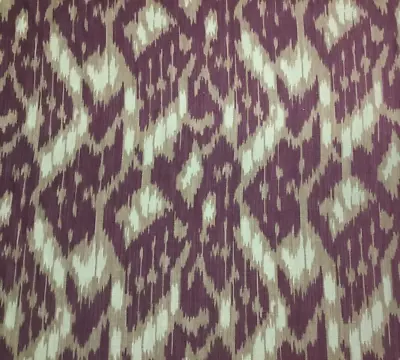 Zoffany Curtain Fabric 'simla' 1.7m Aubergine - 100% Linen - Town And Country • £29.99