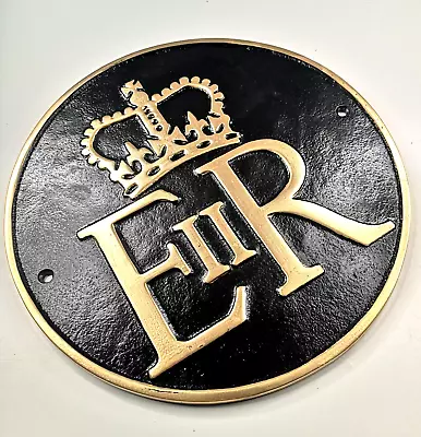 Queen Elizabeth II - Royal Sypher - Sign / Plaque - London King Palace England • £25