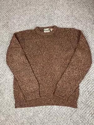 Vintage EMS Wool Knit Sweater Mens Medium Brown Eastern Mountain Sports Adult • $30