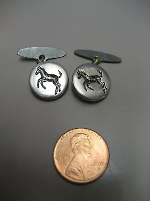 Vintage Button-Style Horse / Mustang Cufflinks • $5.50