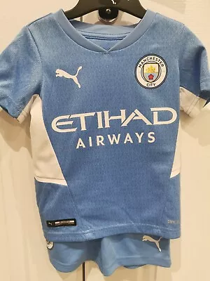 Manchester City FC Home Mini Kit Aged 1-2Yrs BNWOT RRP £49.99 • £10