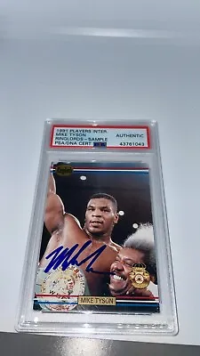 1991 Mike Tyson Ringlords Sample Promo Auto Signed Boxing Card Psa Auto • $2500