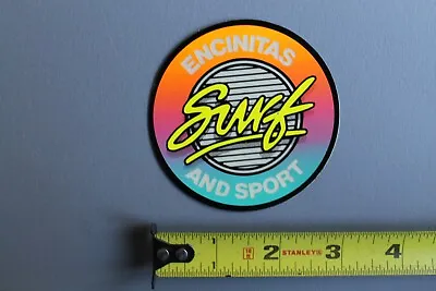 Encinitas Surf And Sport Surfboards Neon Fade 80's V58A Vintage Surfing STICKER • $17