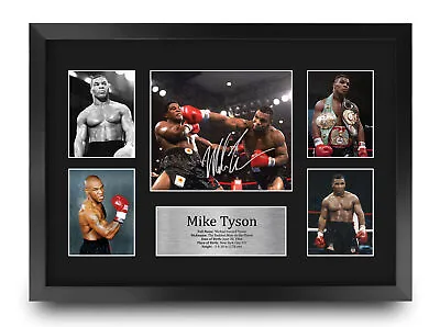 Mike Tyson Gift Printed Framed Autograph A3 Picture To Boxing Memorabilia Fans • $37.02