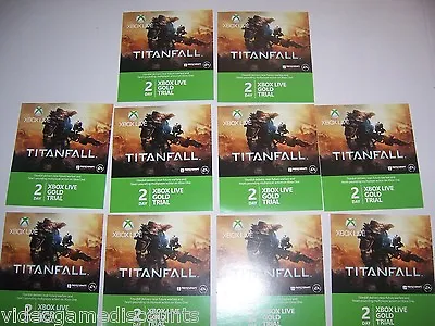 10X - XBOX LIVE 2 DAY 48 HOUR GOLD TRIAL MEMBERSHIP CARDS - 10 Total Cards • $13.99