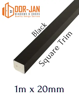 1m X 20mm Square Trim Woodgrain Black UPVC Finishing Trim Cheapest Block • £9.99