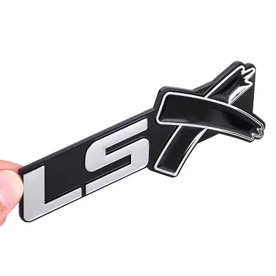 1Pc Plastic Silver Black LSX Emblem Car Body Fender Door Rear Trunk Lid Badge • $11.39