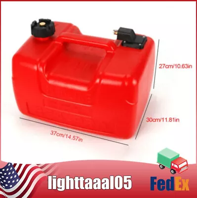 3 Gallon 12L Portable Boat Fuel Tank Marine Outboard Fuel Tank W/ Male Connector • $42.75