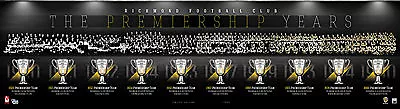 Official Richmond Football Club The Premiership Years History Montage Print • $25